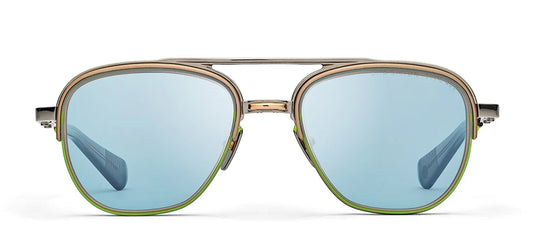 DITA RIKTON TYPE 402 54mm DTS117 BLACK PALLADIUM / WHITE GOLD / Blue photochromic Sunglasses Japan Open Box