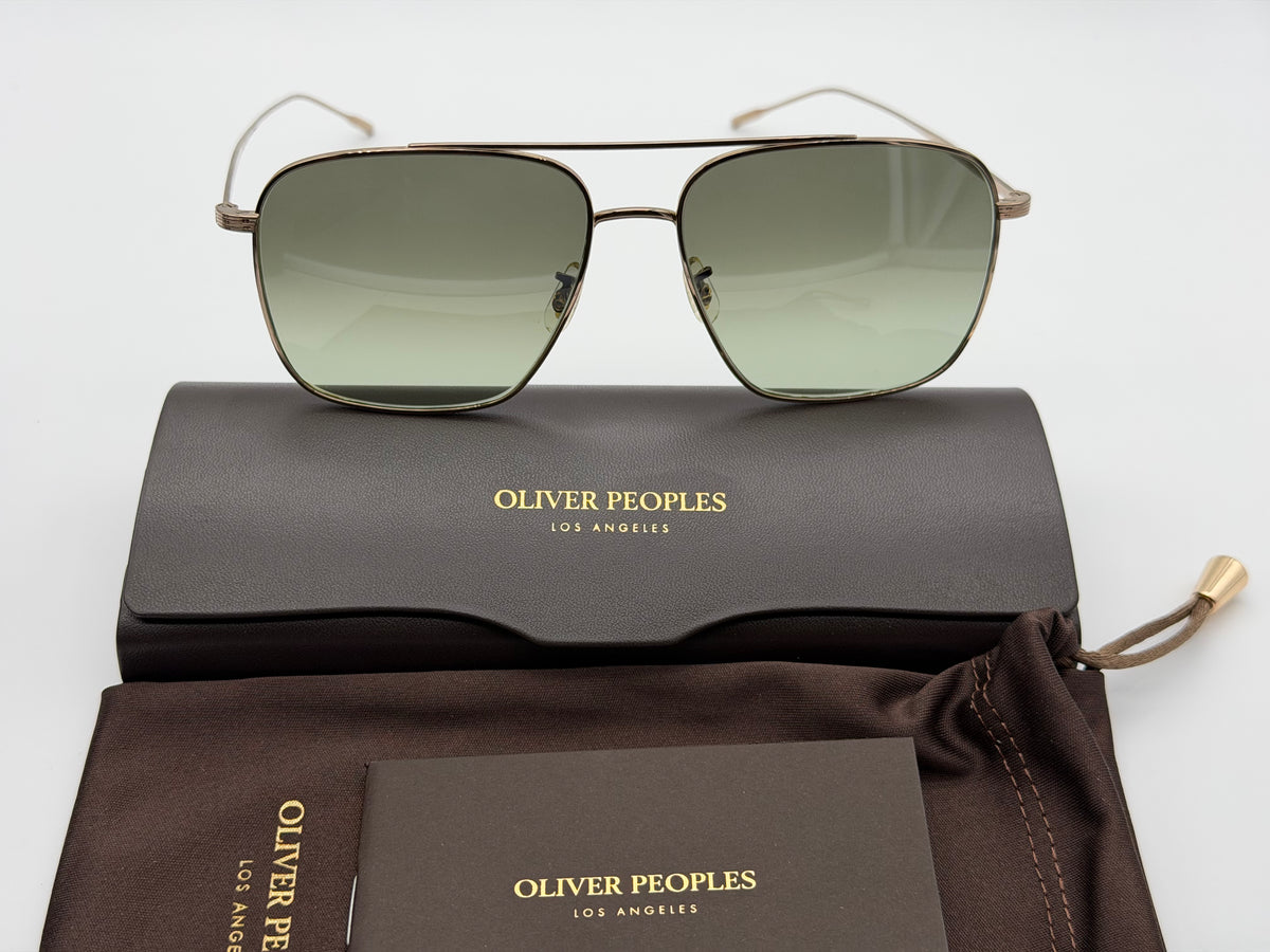 Oliver Peoples Dresner 56mm Gold Titanium / G-15 Gradient Crystal OV1320ST 5292 BH Japan NEW