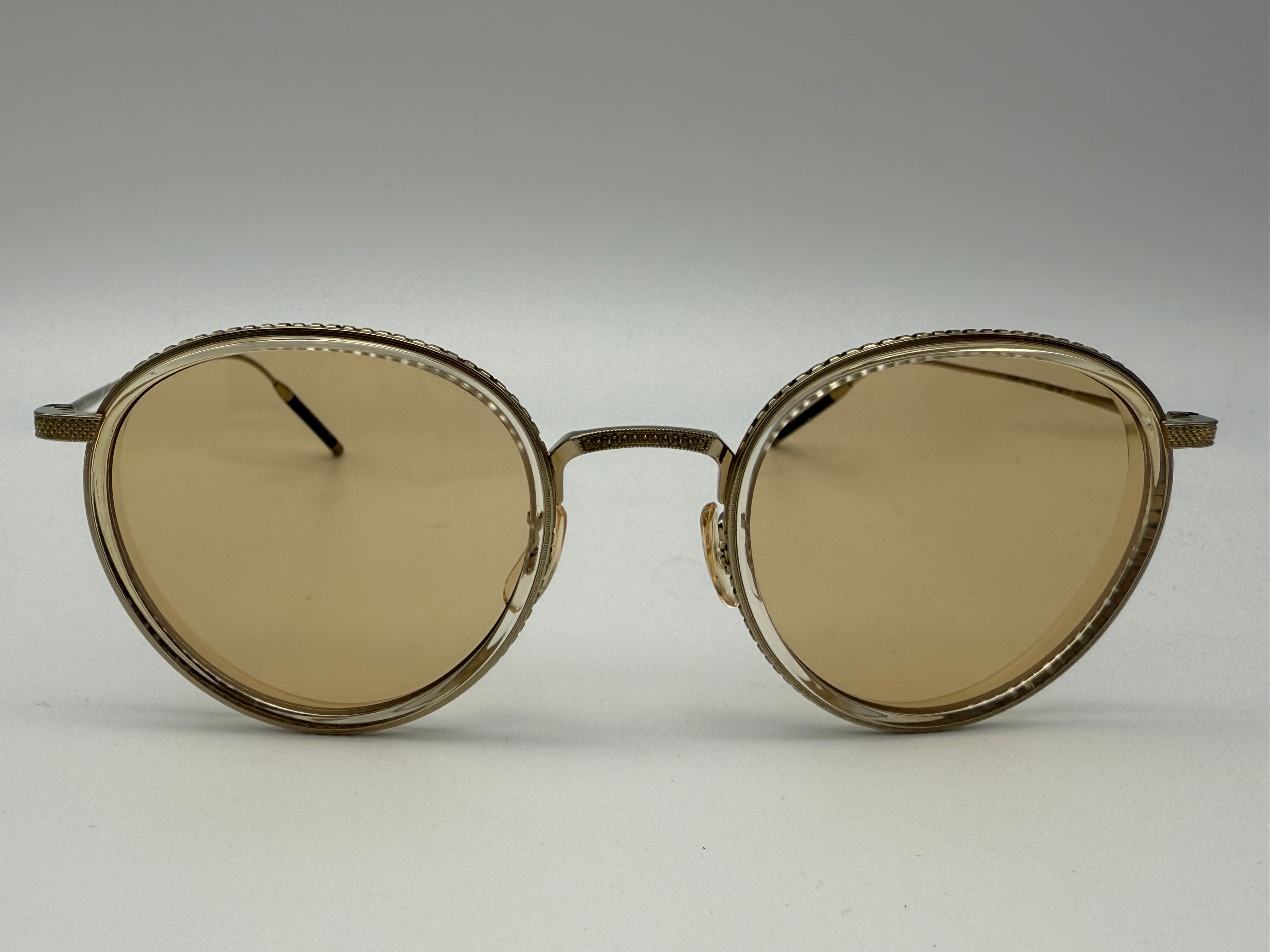 Oliver Peoples TK-8 48mm Titanium Gold / Buff - Demo Lens OV 1318