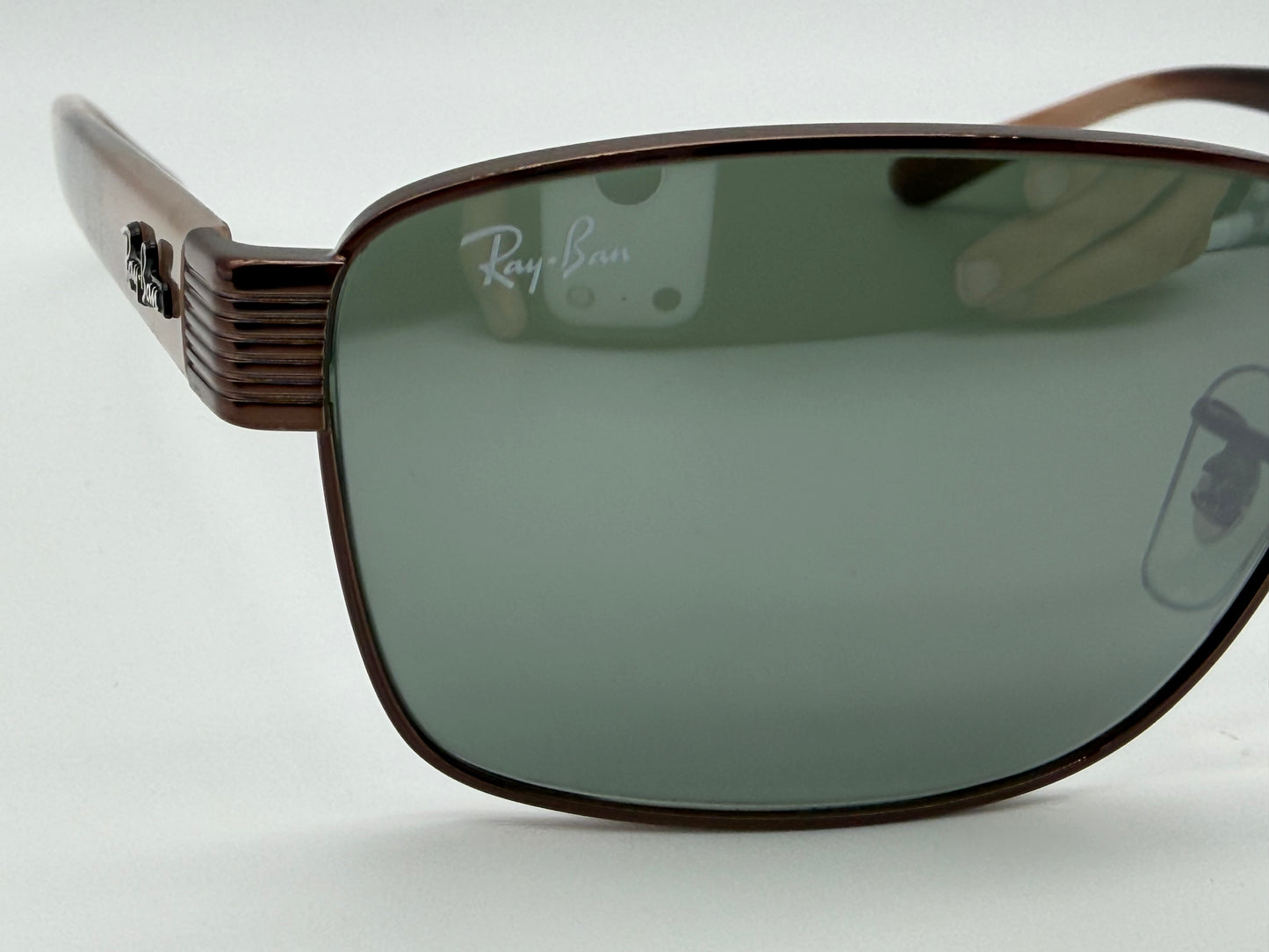 Ray-Ban RB 3750 59mm Copper / Silver Mirror Green Glass Lens 9259 / 40 NEW