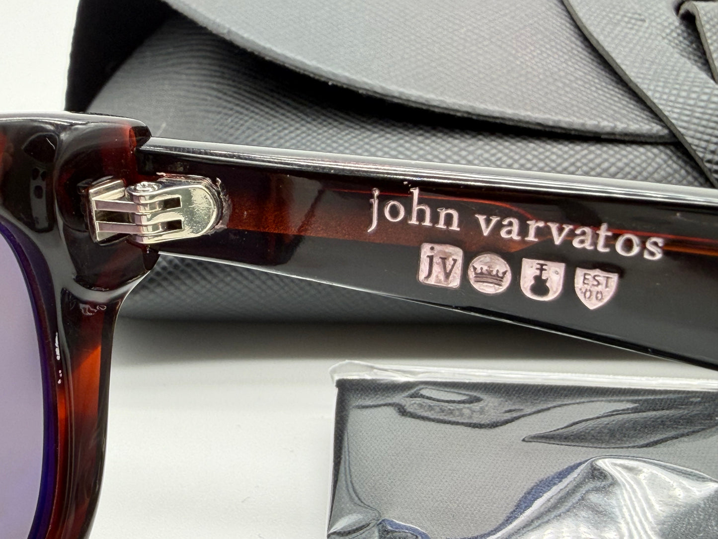 John Varvatos 52mm De Rigo REM Sunglasses JV V538 Brown Frame / Gray Lens Japan NEW