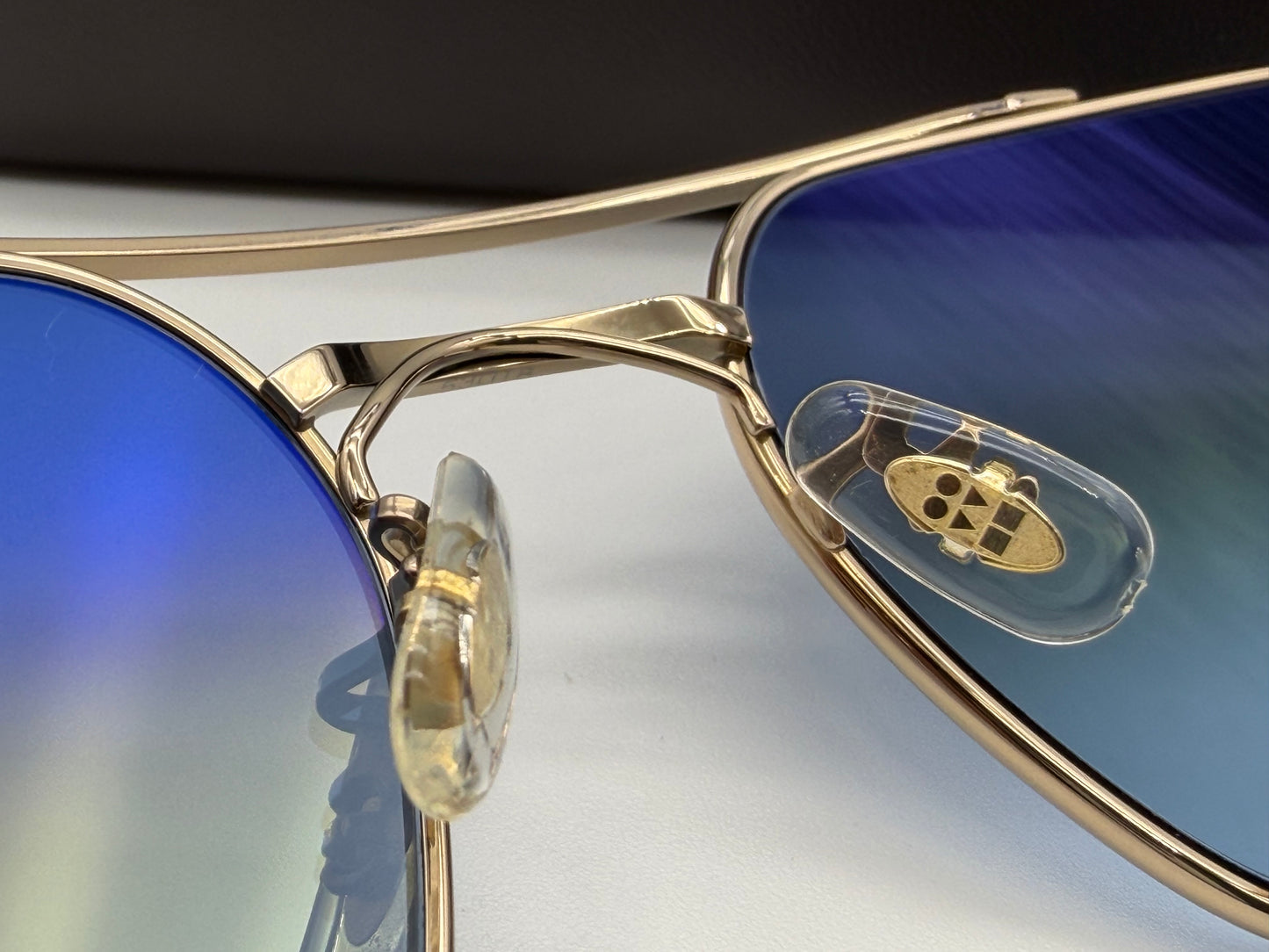 Oliver Peoples TK-15 53mm Gold Titanium / Marine Gradient Crystal Lens Japan Missing Box