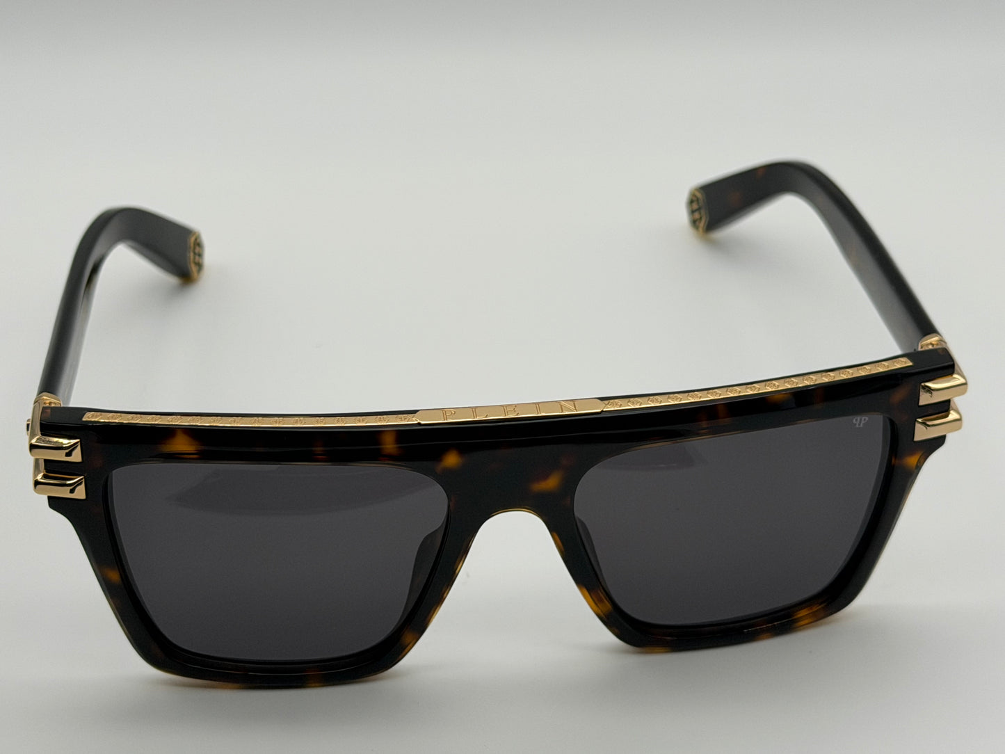 PHILIPP PLEIN Icon 56mm Dark Havana / Gray Lens SPP 108 0722 Italy NEW