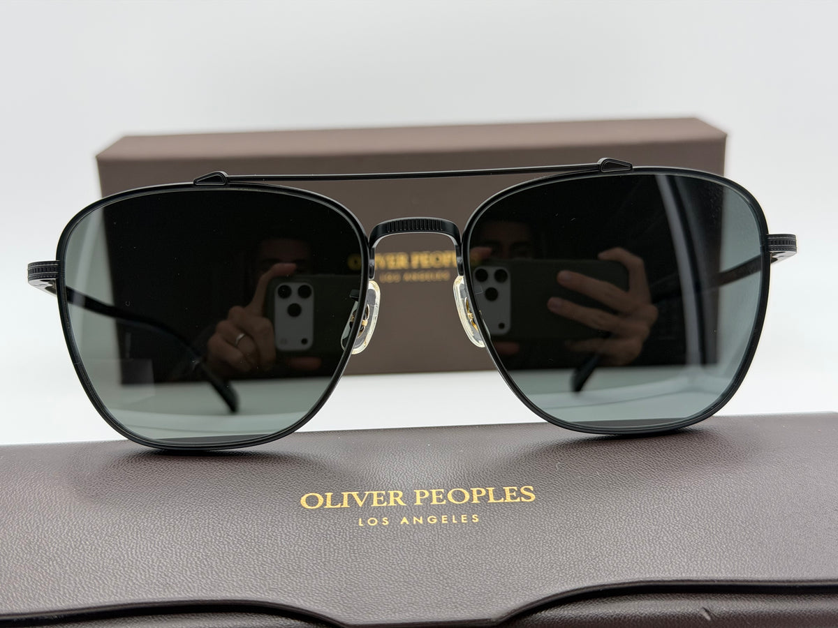 Oliver Peoples Avison 55mm Matte Black Titanium / Midnight Express Polarized OV 1349ST 5017 P2 Japan NEW
