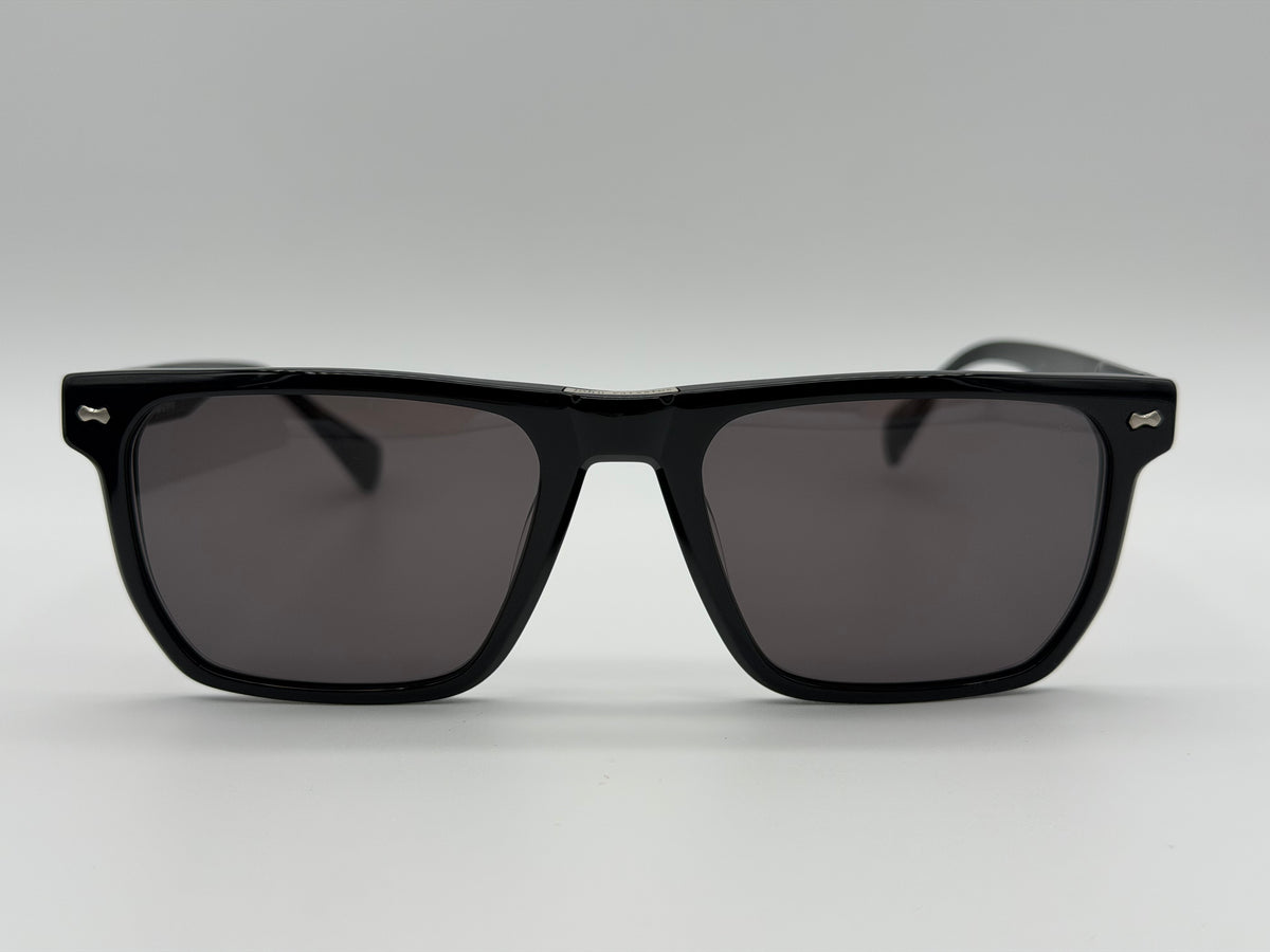 John Varvatos Sidney 55mm SJV 575 Black Transparent / Gray Japan NEW