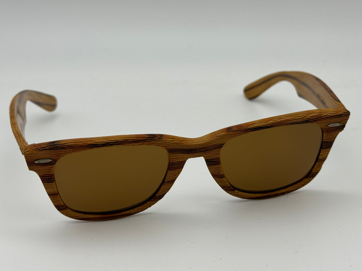 Vintage Ray-Ban Wayfarer Woodies 50mm L1582 Driftwood B-15 Sunglasses Preowned