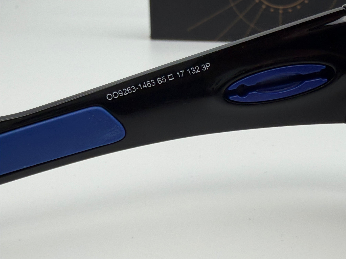 Oakley Turbine 63mm Polished Black \ Prizm Deep Water Polarized CUSTOM Blue Socks