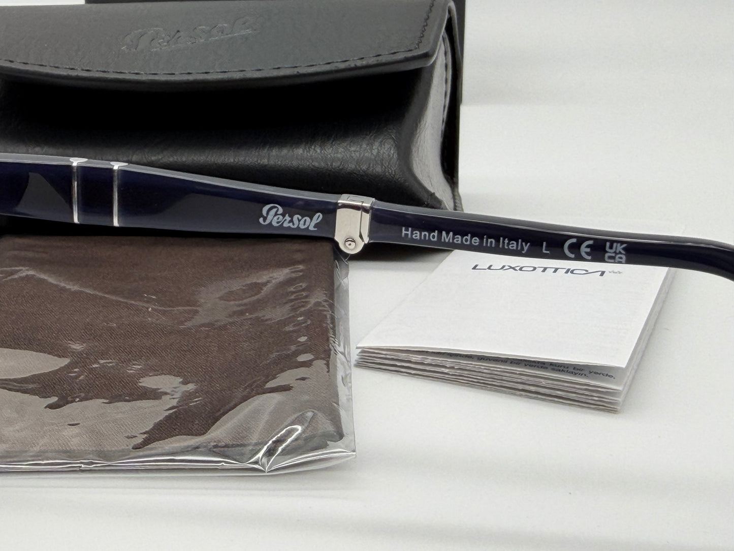 Persol PO 714 54mm Milky Depths Blue / Brown Lens 121733 Italy NEW