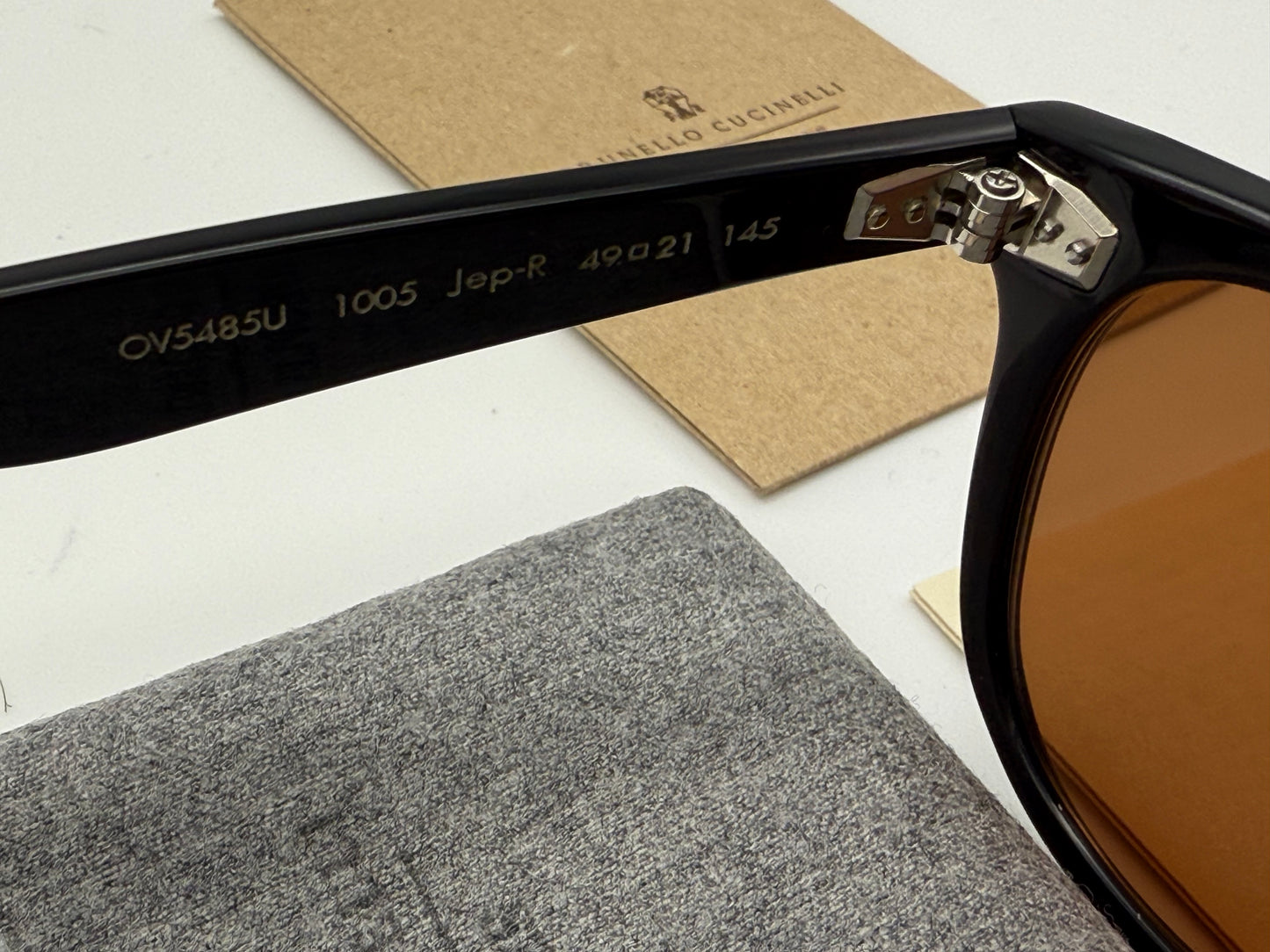 Oliver Peoples Jep R 49mm  CUSTOM Persimmon / Black Brunello Cucinelli OV 5485 Italy NEW