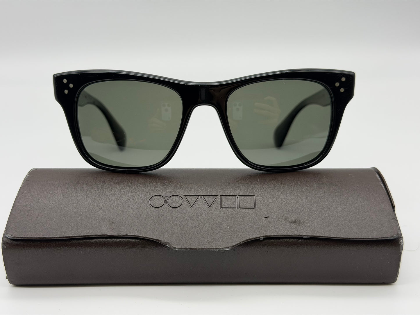 Oliver Peoples Jack Huston 52mm Black / Midnight Express Polarized VFX Glass Lenses OV 5302 1005P1 Italy Preowned