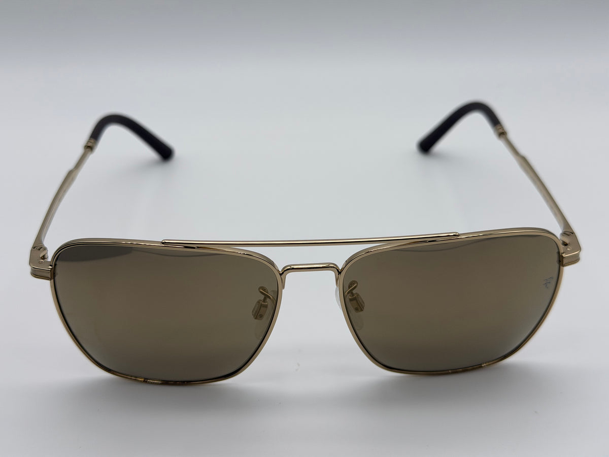 Oliver Peoples R-15 56mm Gold / Desert Flash Mirror OV 1362S 50355S Italy NEW