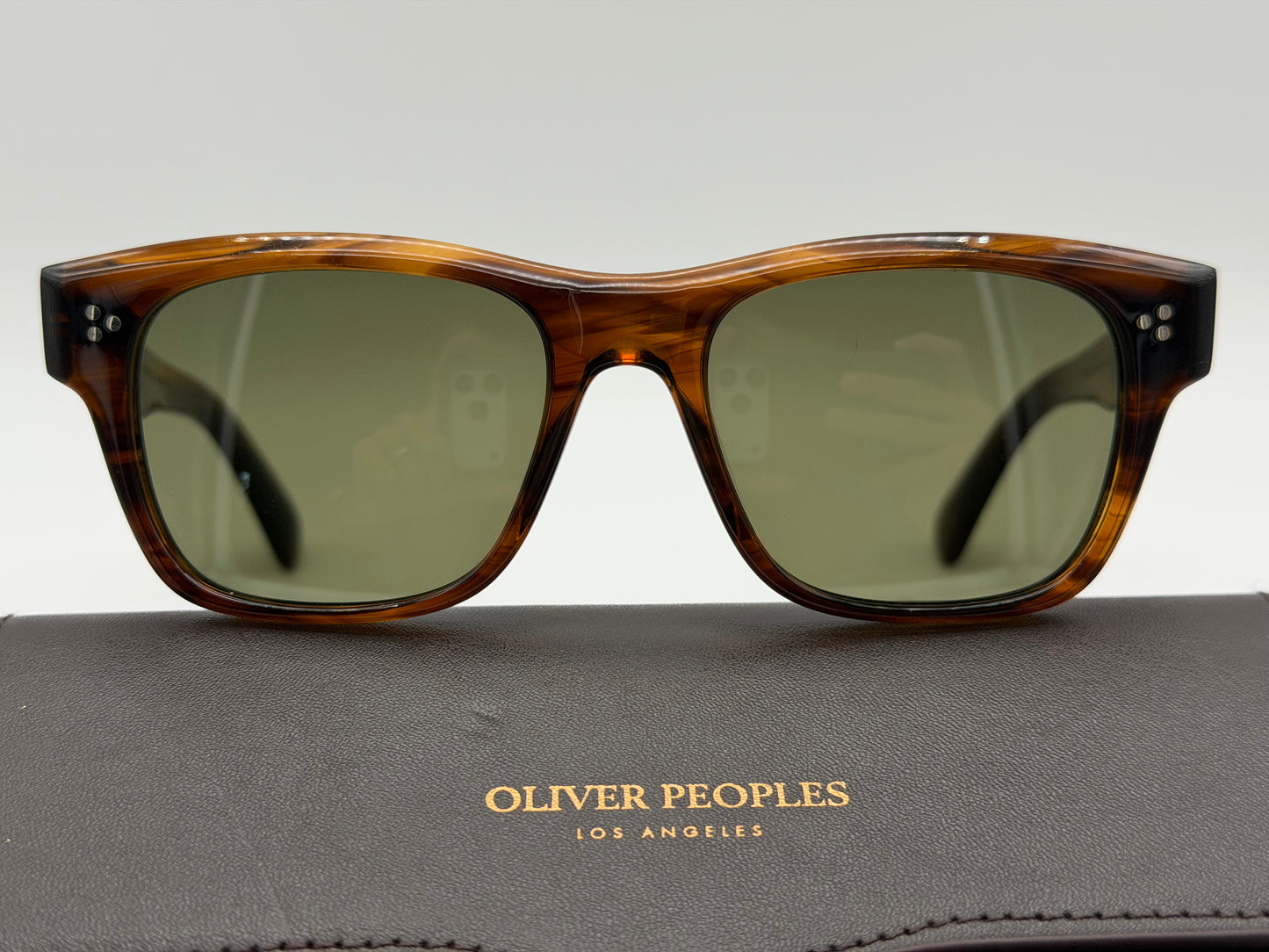 Oliver Peoples Birell Sun 52mm Tuscany Tortoise/ G-15 OV 5524 Itlay distressed