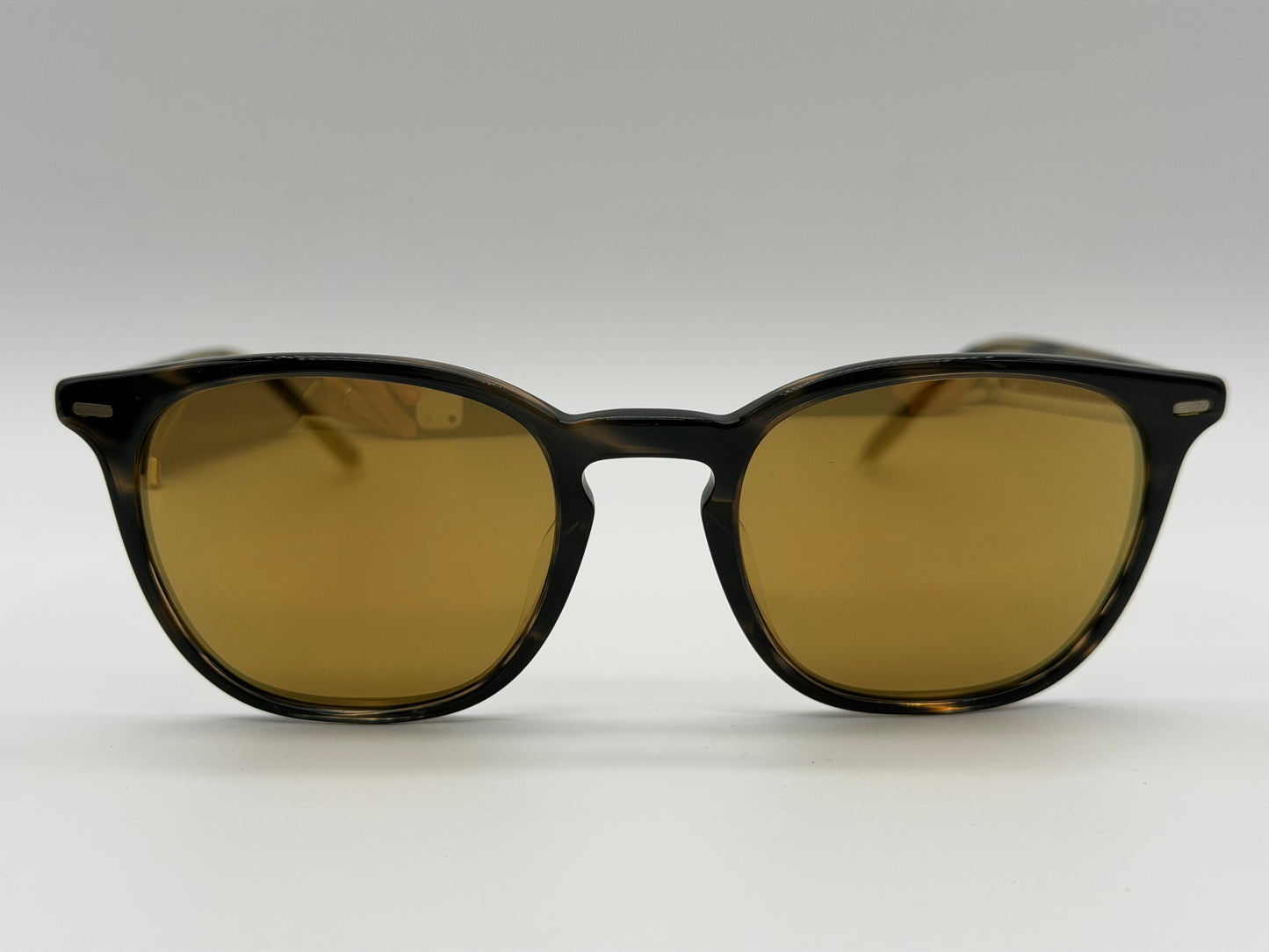 Oliver Peoples Heaton 51mm Blue Cocobolo / Amber Goldtone OV 5364 1611W4 Italy missing box