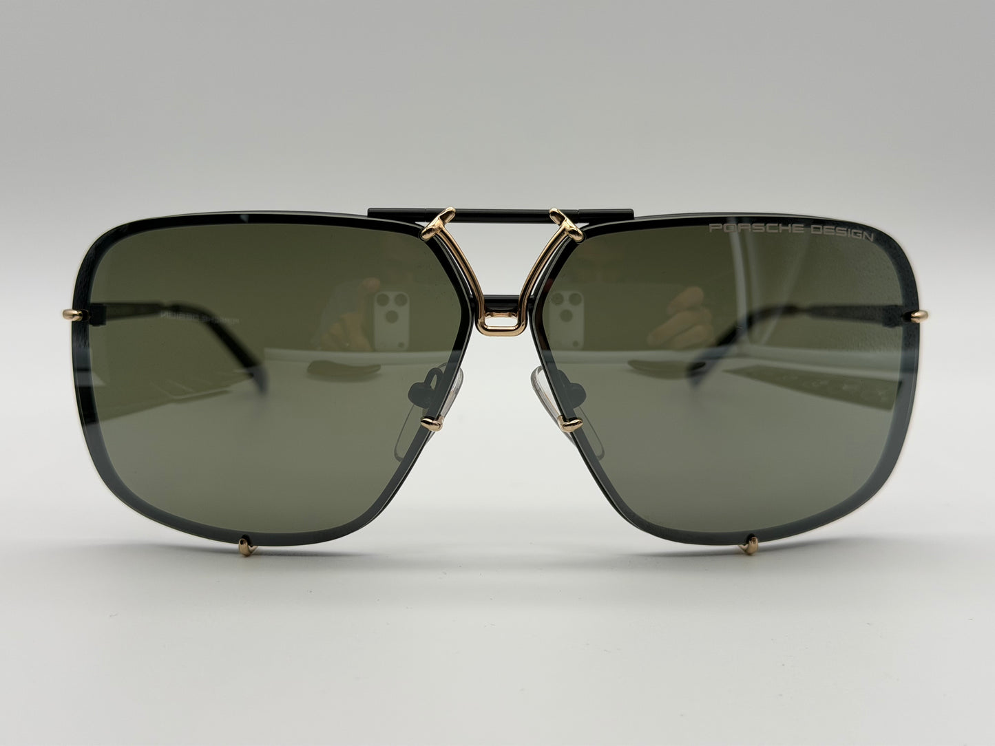 Porsche Design P 8928 Black Titanium Gold with 2 lenses Gray Gradient and Green Japan NEW