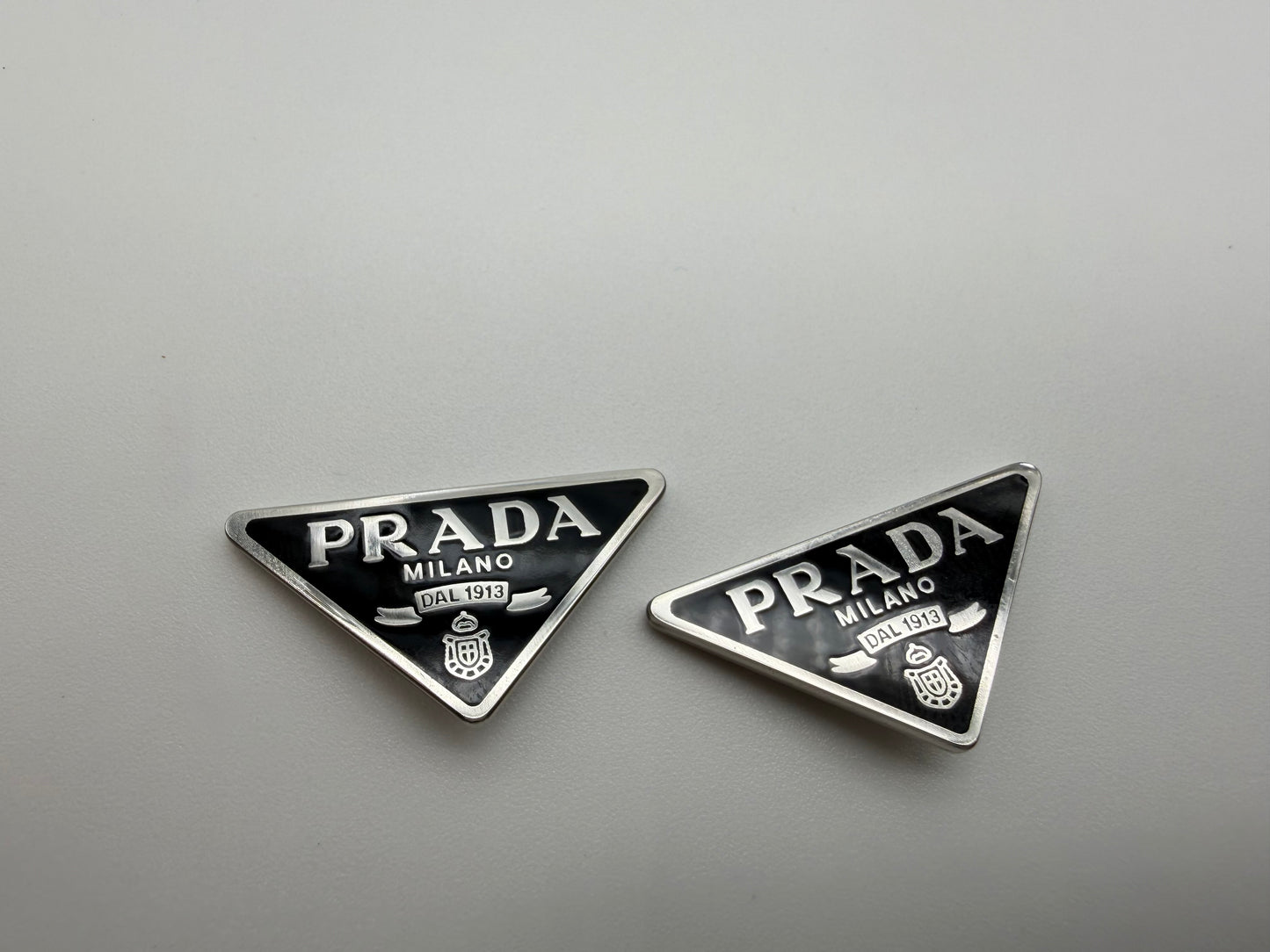 PRADA PR 09ZS PR 10ZS Sunglasses Black/ Silver Replacement Side Logo OEM