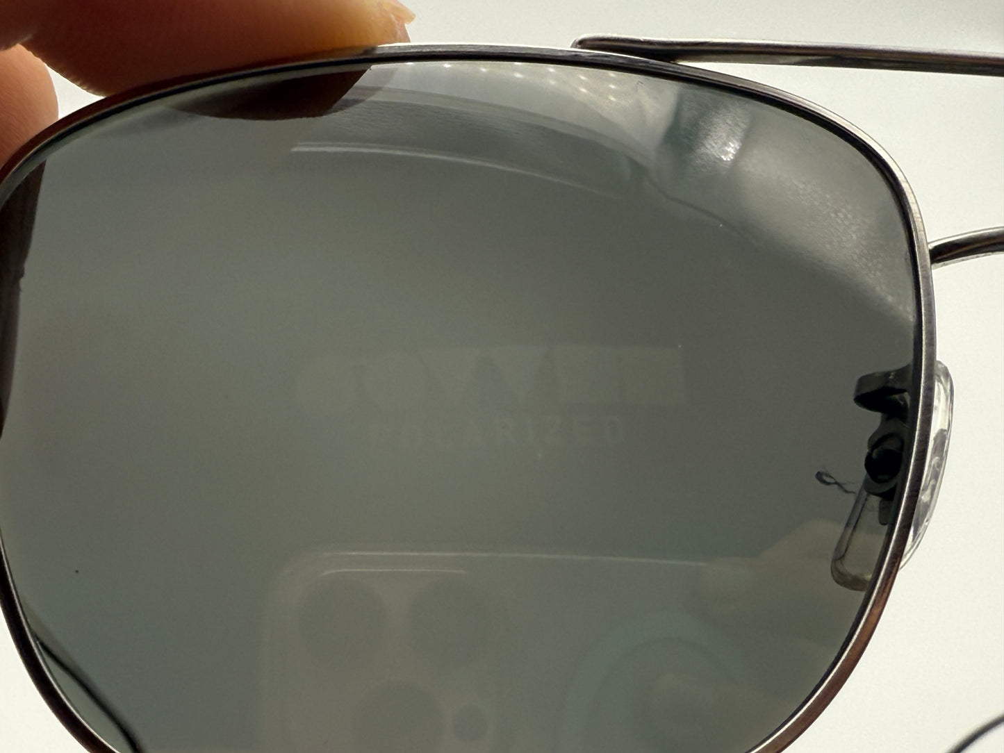 Oliver Peoples Shaefer VFX POLARIZED 55mm OV 1146 ST 504/7C Titanium Silver With Additional Blue Photochromic Lenses PREOWNED