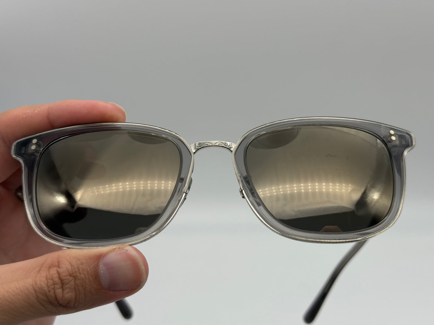 Oliver Peoples Kettner 52mm OV 5339 S Gray / Gray Goldtone Glass Lens 113239 Preowned