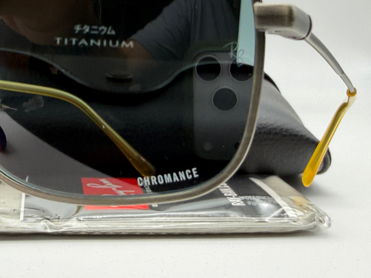 Ray-Ban Titanium RB 8062 Matte Gray / Light Blue Classic Chromance Polarized 92083R Japan NEW