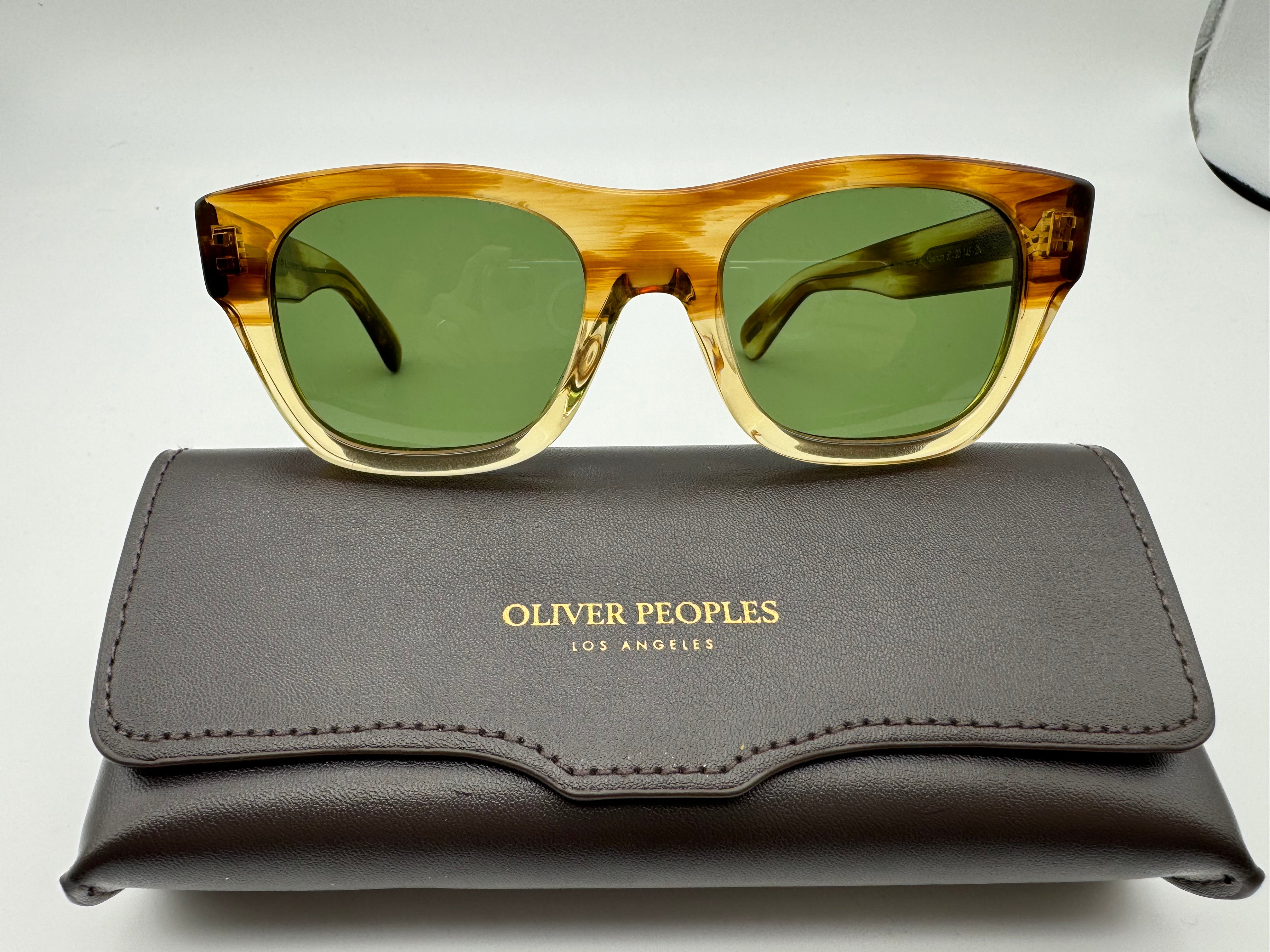 Oliver People OV 5418SU Kenenan 166657 Oliver Peoples Keenan 51mm OV 5418 SU Honey VSB GREEN C  main image 2