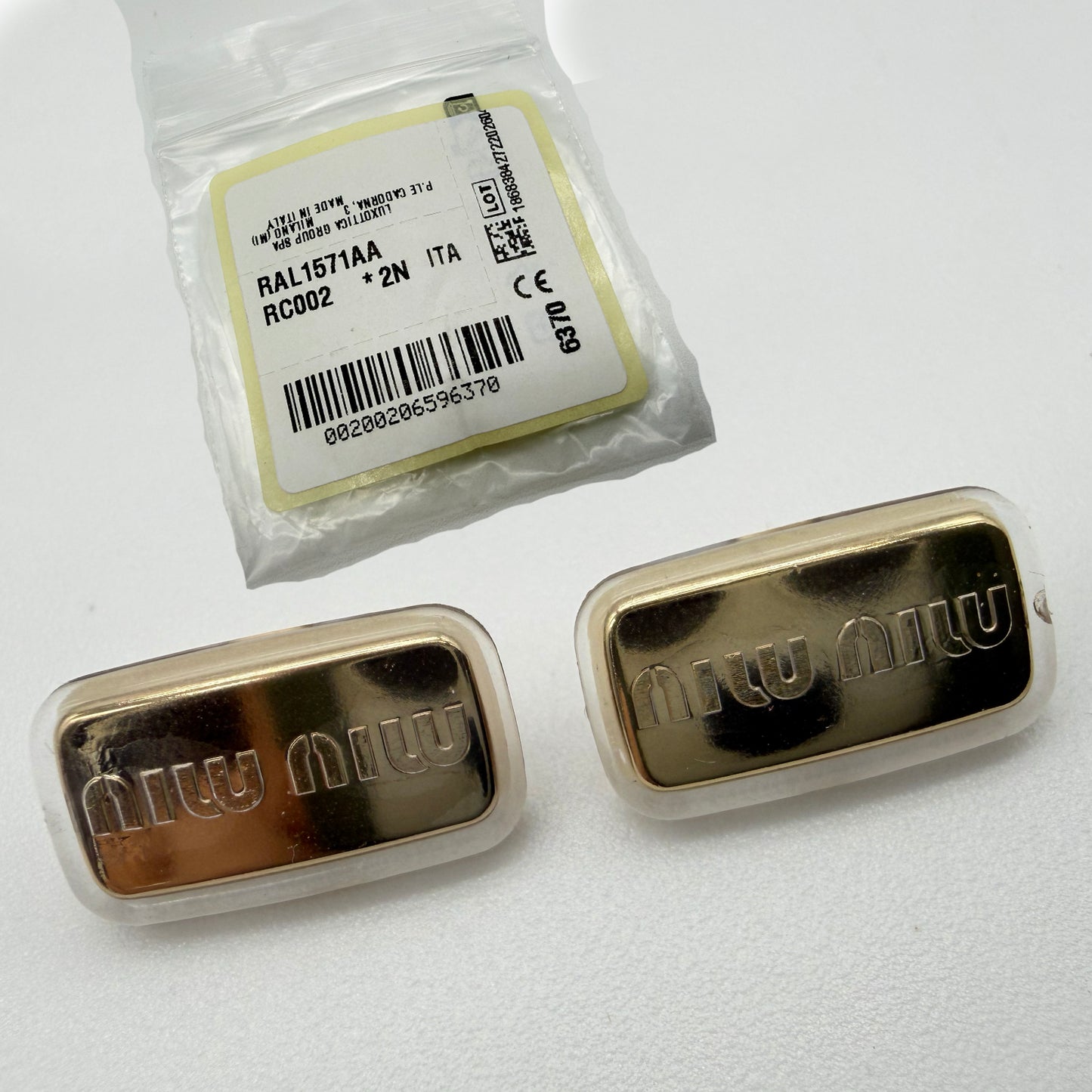 Miu Miu Sunglasses Eyeglasses Replacement Nose Pads Silicon Golden Genuine ITALY NEW