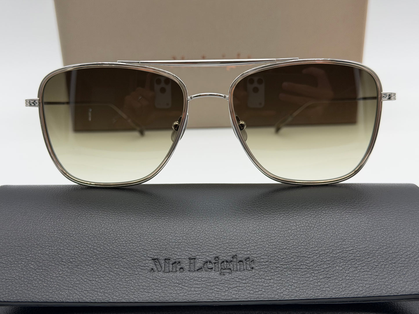 Mr. Leight Novarro 55mm Platinum Vera Titanium / Elm Gradient Japan NEW