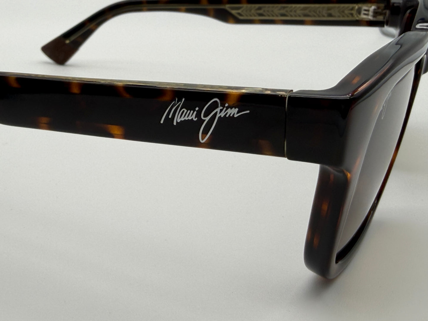 Maui Jim Maluhua 52mm Shiny Dark Havana / Transparent Yellow / HCL Bronze Super Thin Glass Lens Itlay NEW