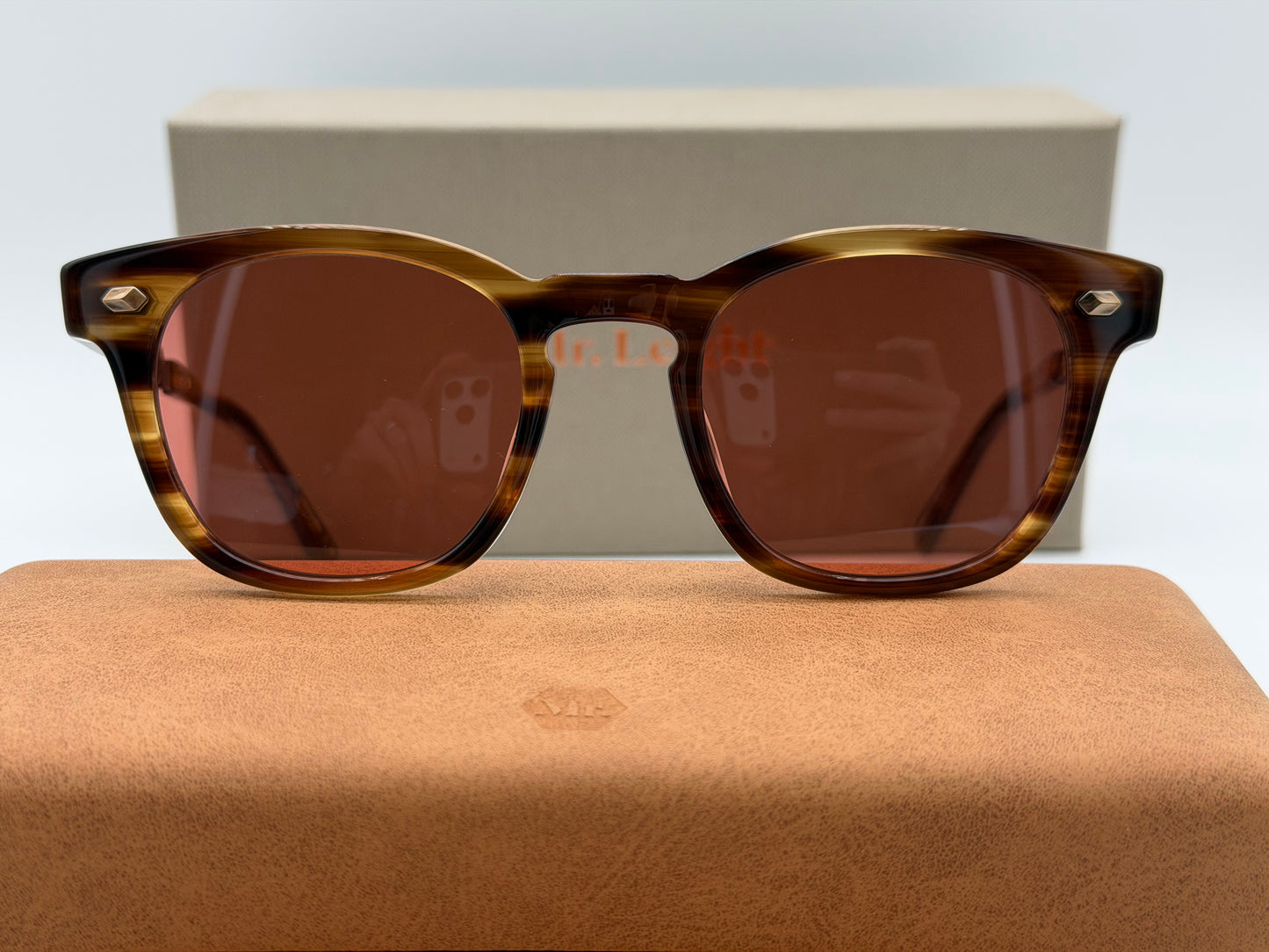 Mr. Leight Hanalei S 45mm Koa / Antique Gold w/ Azalea Lenses Japan NEW