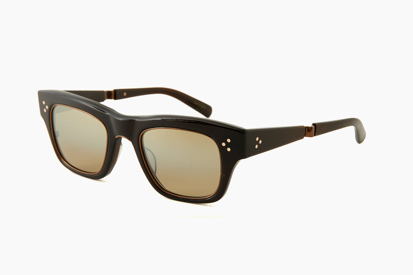 Mr. Leight GO S 48mm Chocolate Gold / Cognac Polarized Japan NEW