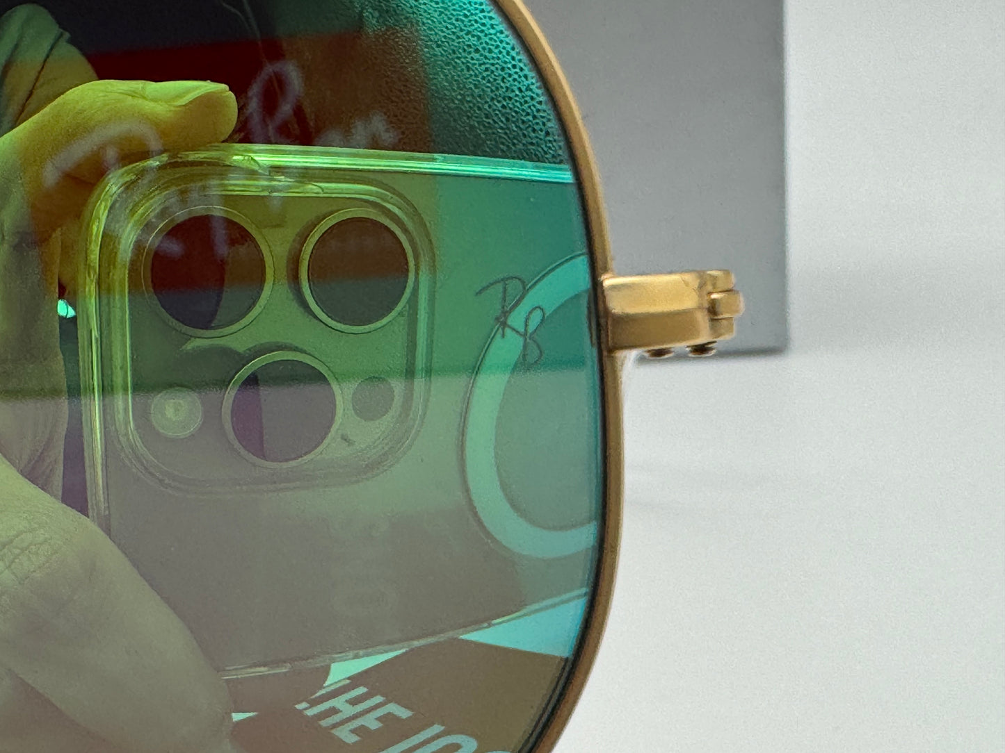 Ray Ban Aviator Flash 58mm RB 3025 Matte Gold Green Flash Italy NEW