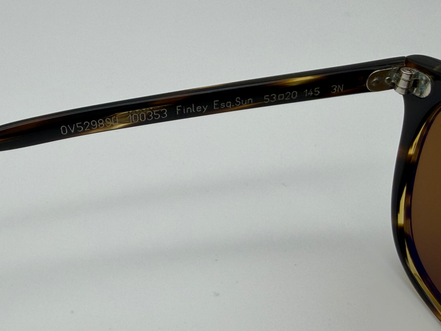 Oliver Peoples 53mm Finley Esq. Sun 100353 Cocobolo / Brown Glass Lens Italy Preowned