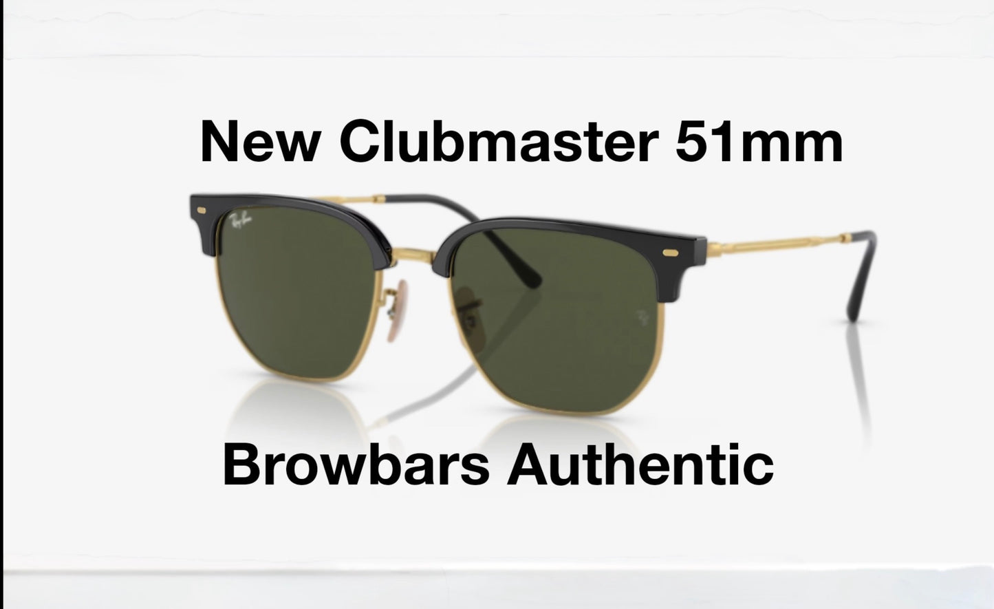 Ray Ban RB4416 New Clubmaster Replacement Black Gold Front Browbar Size 51mm
