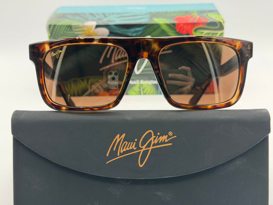 Maui Jim Opio 56mm Havana / HCL Bronze Super Thin Glass Polarized Lens Itlay NEW