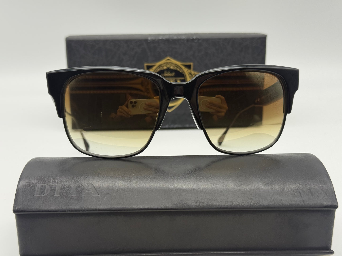 DITA Traveller 55mm Black / Iron Titanium Gold Gradient Japan NEW