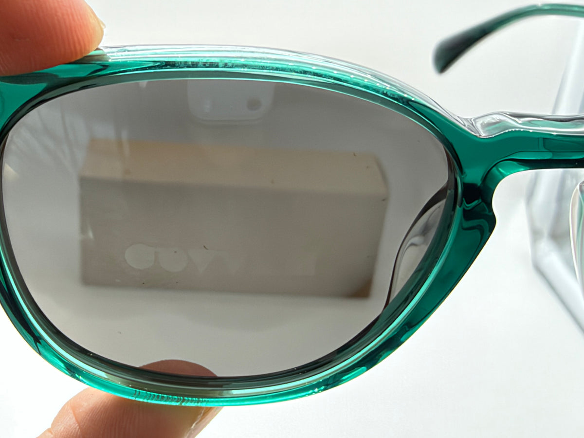 Oliver Peoples Finley ESQ. SUN 51mm Translucent Dark Teal / Carbon Gray Crystal OV 5298SU 1763R5 Italy NEW