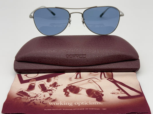 Oliver Peoples Kincaid 51mm OV 1117 Titanium / Blue Glass Lens Custom Robert Downey Jr. Preowned