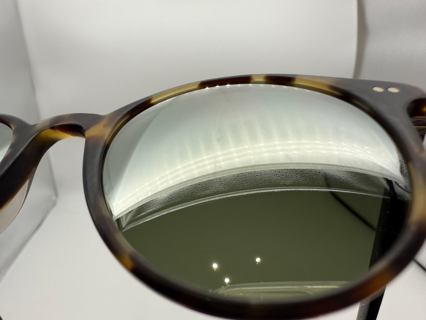 Oliver Peoples DELRAY SUN 48mm OV 5314 SU Semi tortoise semi matte black / Mirror Silver Italy Preowned