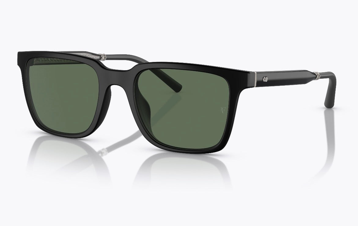 Oliver Peoples MR.FEDERER OV 5553SU Semi Matte Black/G-15 Polarized Sunglasses Italy NEW