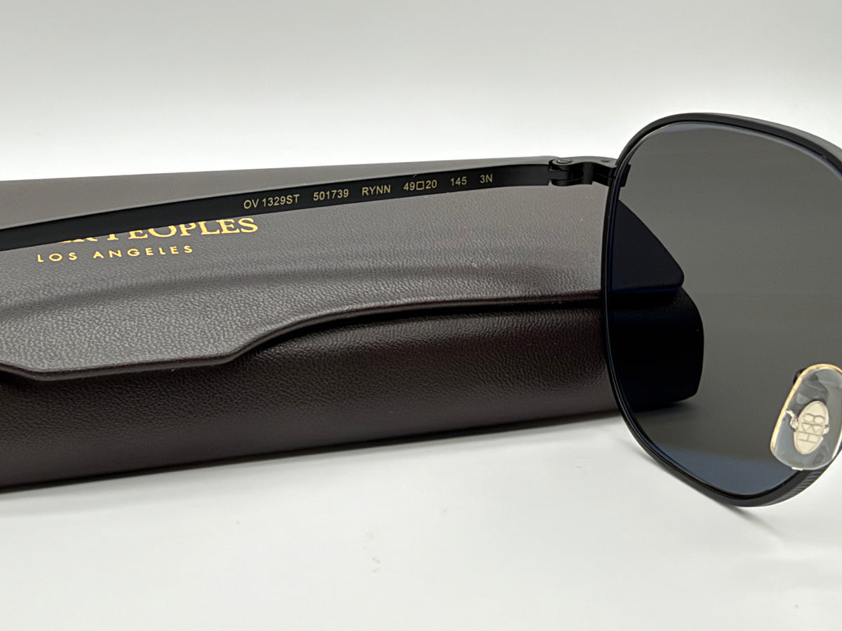Oliver Peoples Rynn 49mm Matte Black Titanium  / Gray Goldtone OV1329ST 501739 Japan NEW