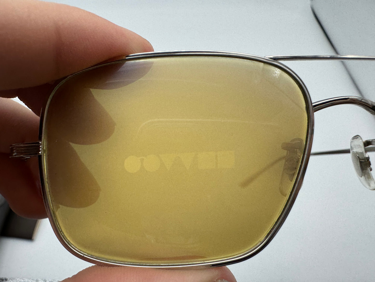 Oliver Peoples Victory L.A. 54mm OV1246ST Silver Mustard 50360F Titanium made in Japan