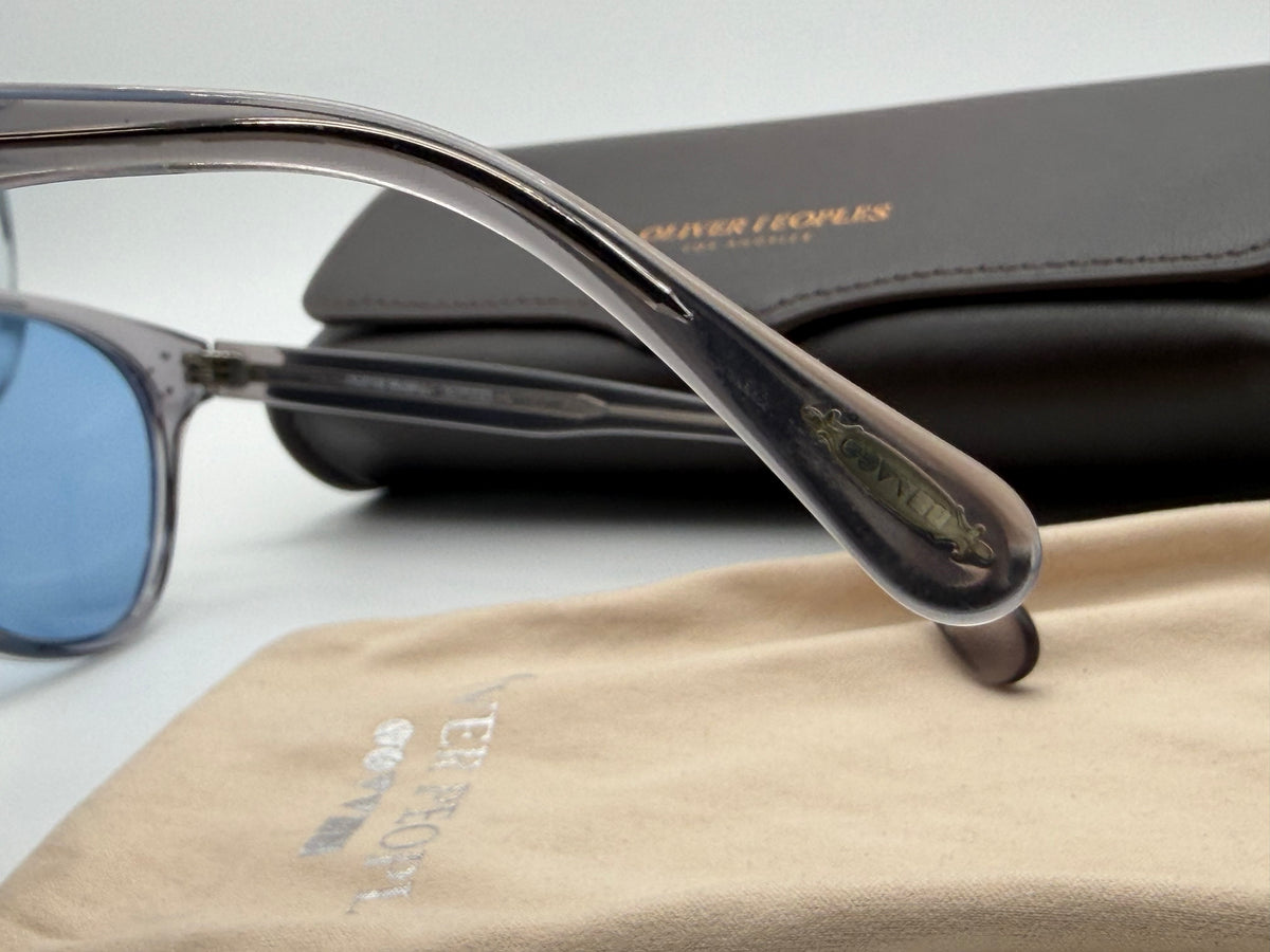 Oliver Peoples Daddy B 58mm Workman Grey / Custom Blue Lens OV 5091 Italy Preowned