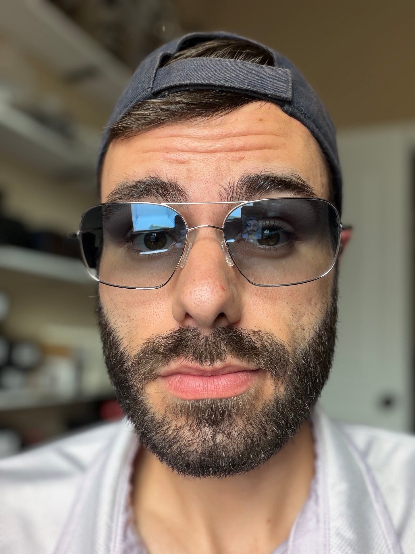 Oliver Peoples Clifton 58mm Blue Gradient VFX Photochromic / Silver OV 1150-S First Gen Japan Preowned