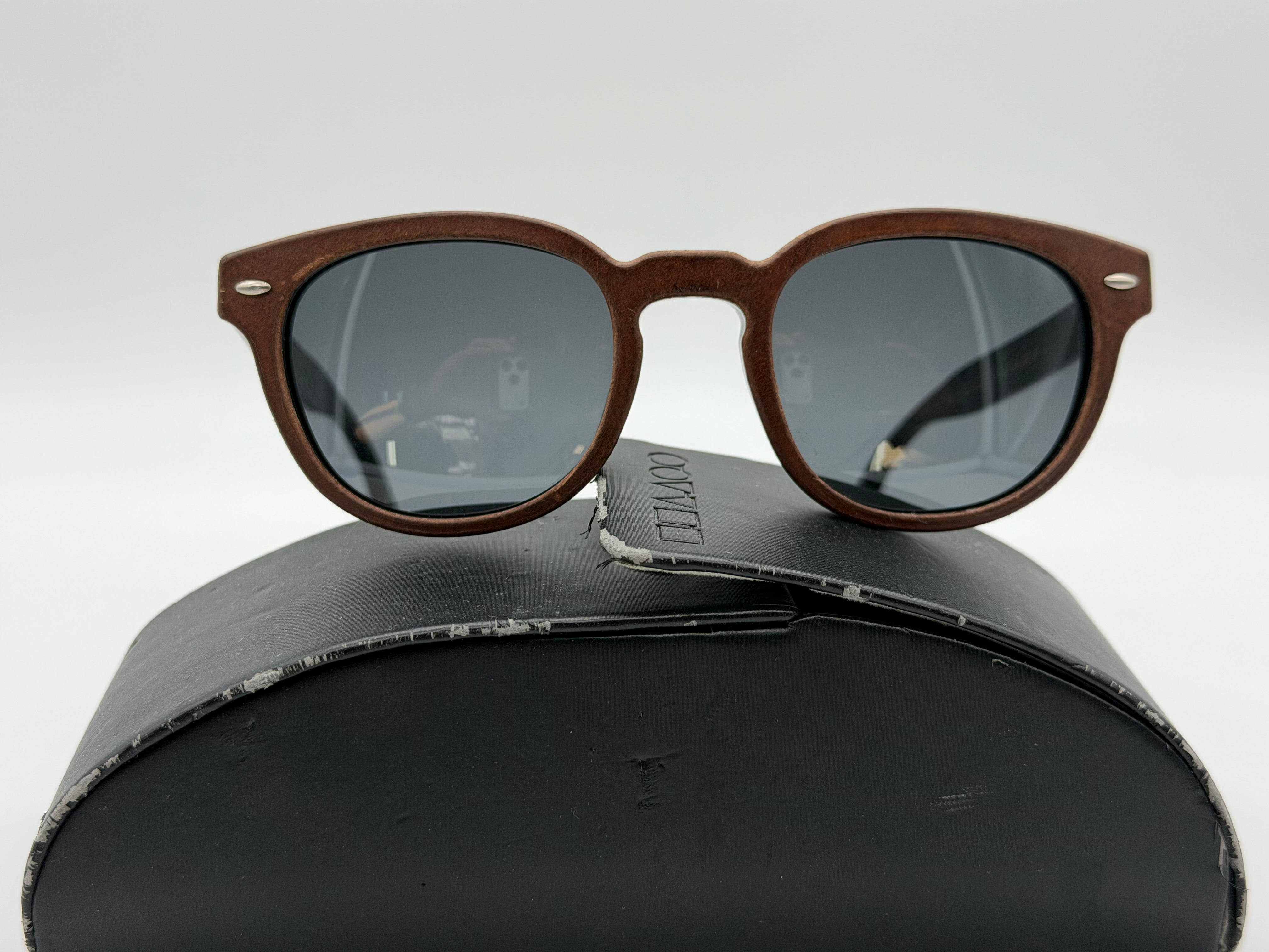 Oliver Peoples BERLUTI Sheldrake Leather 49mm OV5036Q Black Brown