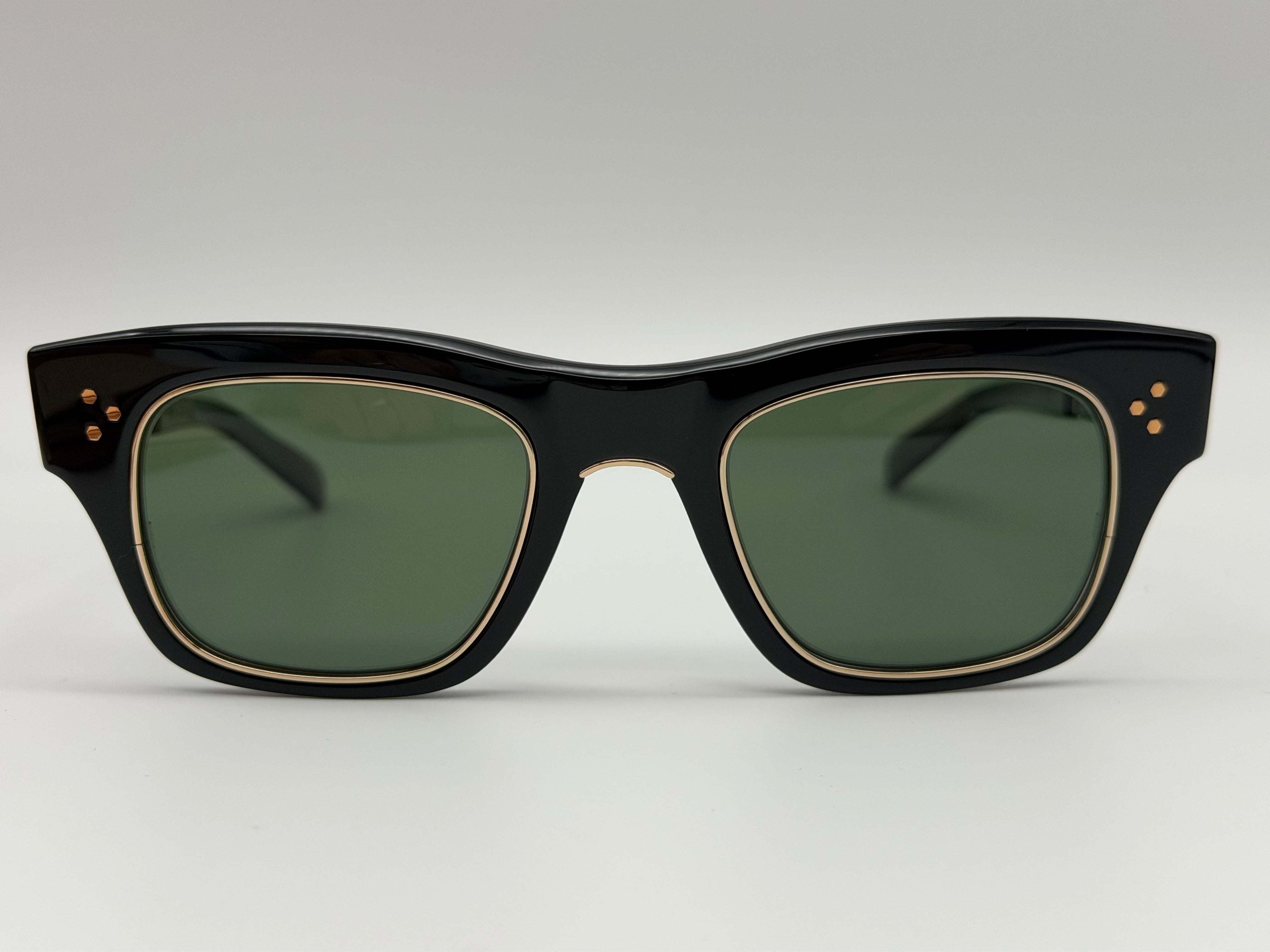 Mr. Leight GO S 48mm Black 12K Gold / Green Polarized Lens Japan