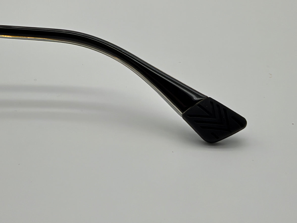 Maui Jim KUPAA 55mm Shiny Black Transparent Light Gray / Neutral Gray Super Thin Glass Polarized Itlay NEW