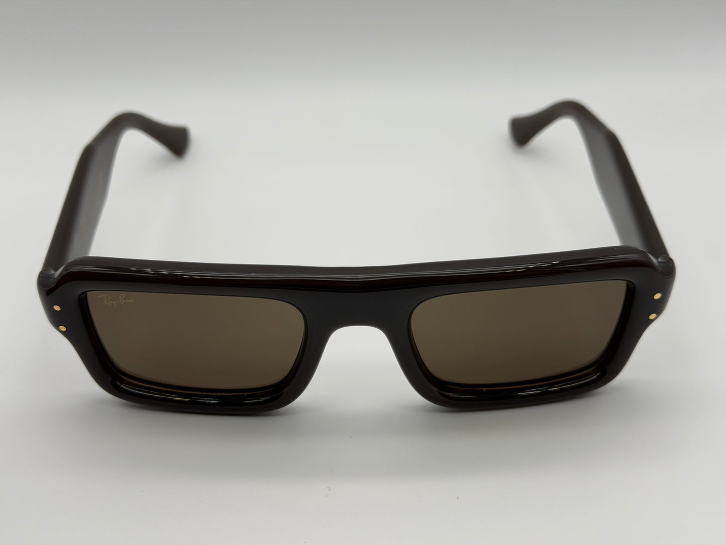 Ray-Ban FLACKO PUFFER 52mm  Polished Transparent Dark Brown / Dark Brown RB 4954 NEW