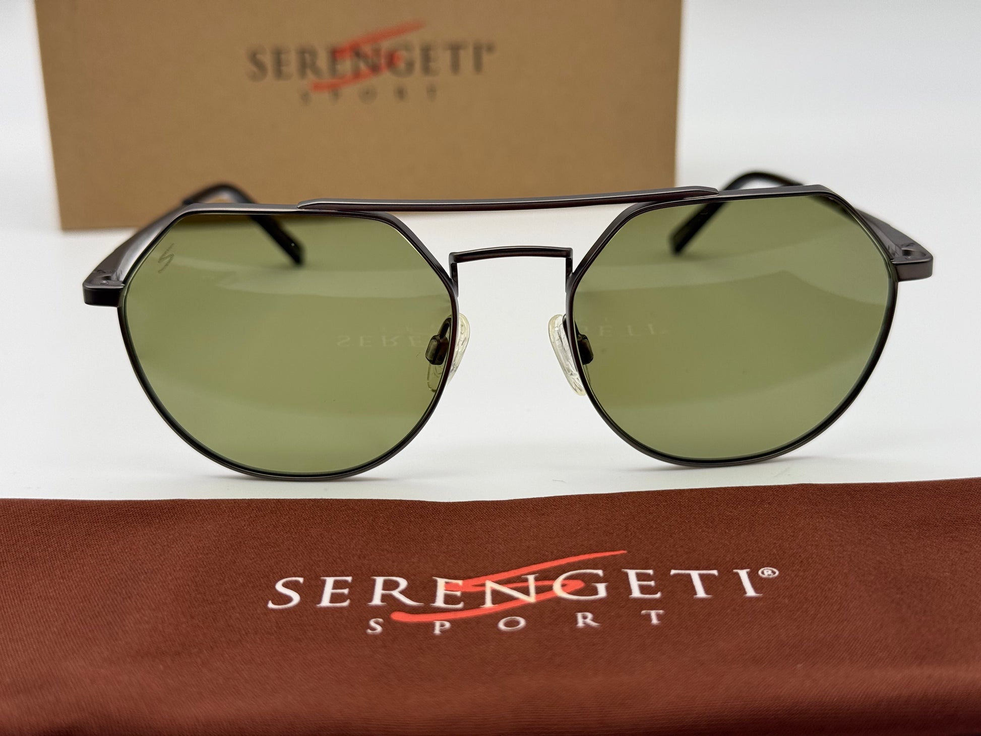 Serengeti Delio Polarized SS021001 Vierkant Transparent Khaki Green Serengeti Delio Polarized SS021001 Vierkant Transparent Khaki Green