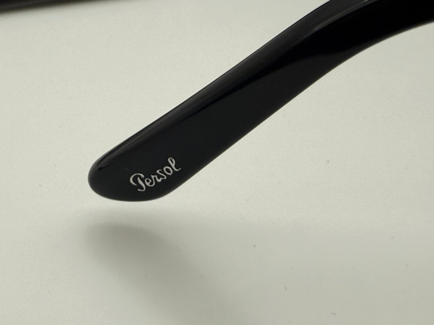 Persol PO 714 54mm Original Folding Black / Green Polarized 95 58 Italy NEW