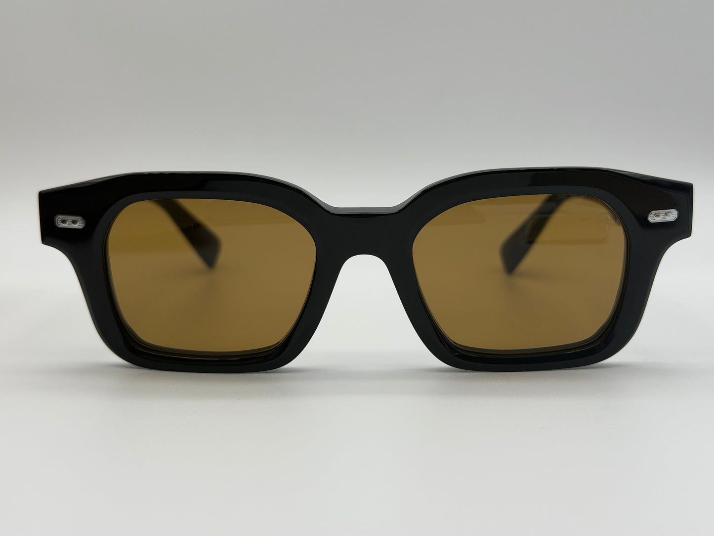 Brunello Cucinelli JARED 50mm Black Nero / Brown Terracotta Crystal BC4018S Japan NEW