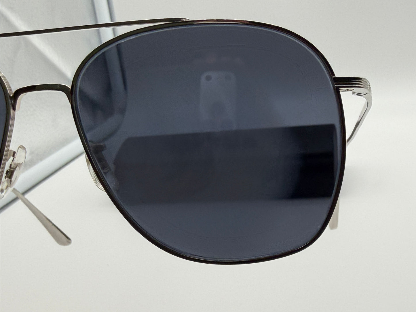 Oliver Peoples Ellerston 58mm Titanium/ Blue OV 1276 ST 5036 R5 Preowned