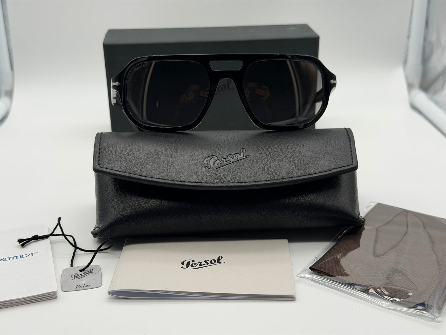 Persol Guido PO 3392 S 56mm Black / Gray Gradient Polarized 95 / M3 Itlay NEW